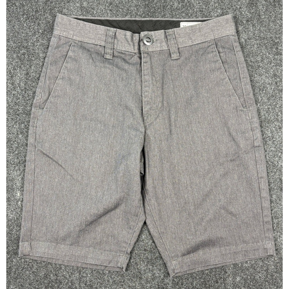 Volcom Frickin Modern Stretch Chino Shorts Mens 29 Heather Grey A0932100